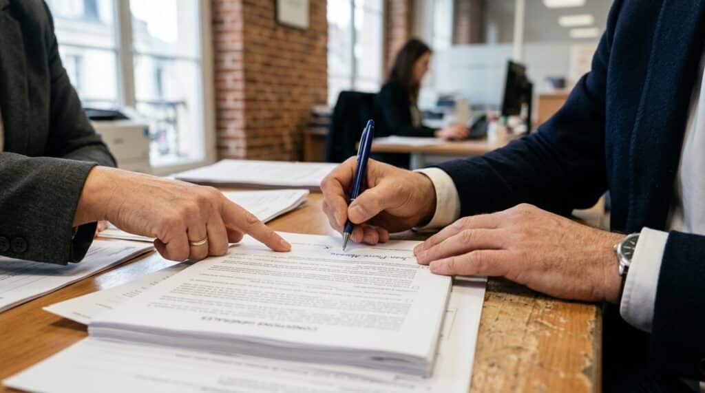 Signature d'un acte de cautionnement bancaire